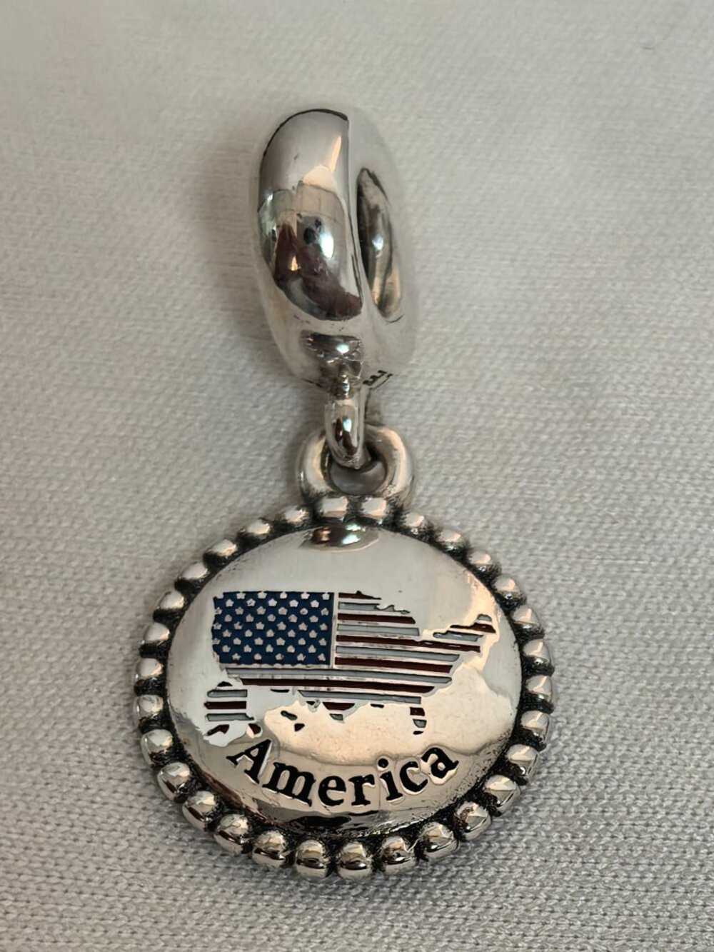 Pandora america Exclusive Dangle Charm Pendant, S925 Silver Jewelry